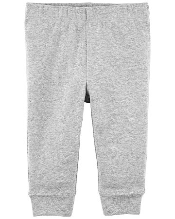 Calça Jogger Cinza Claro - 6m (3 a 6 meses) - Carter's