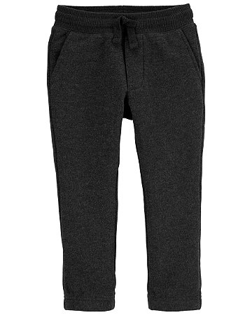 Calça de Moletom Preta Chumbo - 12m (9 a 12 meses) - Oshkosh