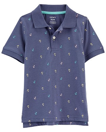 Camisa Polo Azul Ancoras - 2T (2 a 3 anos) - Carter's
