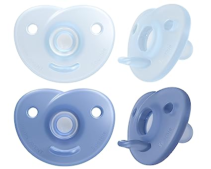 Chupetas Soothie Heart Dupla Azul/Azulzinha - 0 a 3 meses - Philips Avent