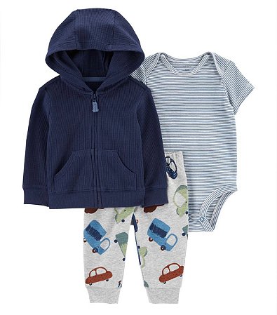 Conjunto 3 peças Moletom calça Carros - 6m (3 a 6 meses) - Carter's