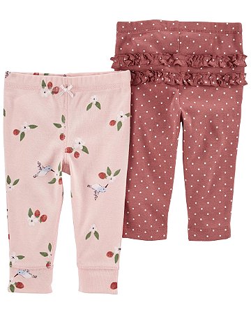 2 Calças Beija Flor - 6m (3 a 6 meses) - Carter's