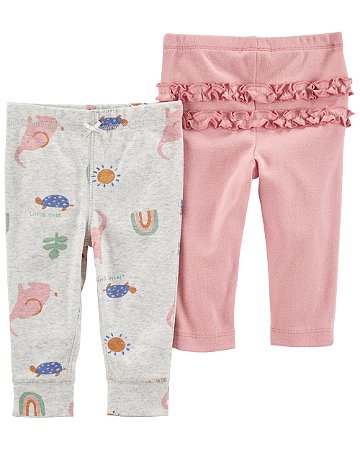 2 Calças Arco-íris - 6m (3 a 6 meses) - Carter's