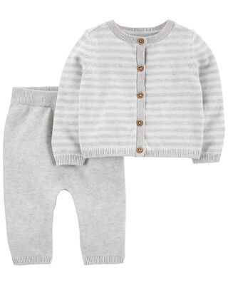 Conjunto 2 peças Cinza Listrado - RN - Carter's