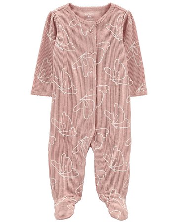 Pijama com pezinho Rosinha Borboleta - 9m (6 a 9 meses) - Carter's