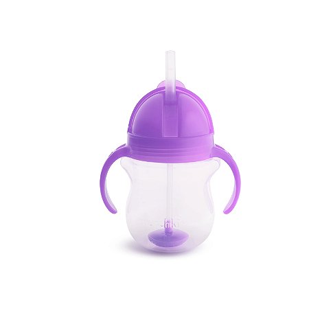Copo de Treinamento com Canudo Click Lock Roxo - Munchkin
