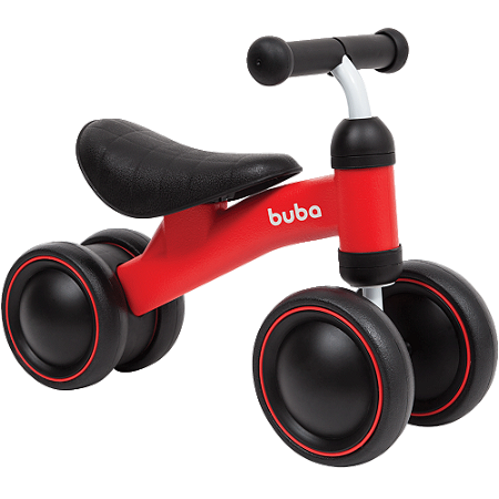 Bicicleta de Equilíbrio 4 Rodas Vermelha - Buba