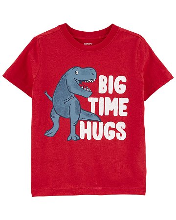 Camiseta Manga Curta Vermelha Dino - 3T (3 a 4 anos) - Carter's