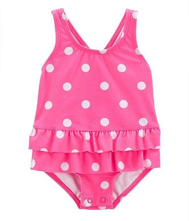 Maiô Pink Poa Fluorescente - 24m (18 a 24 meses) - Carter's