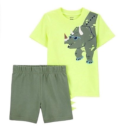 Conjunto 2 peças Lima Dinossauro - 3T (3 a 4 anos) - Carter's