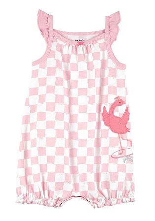 Romper Flamingo Rosa - 12m (9 a 12 meses) - Carter's