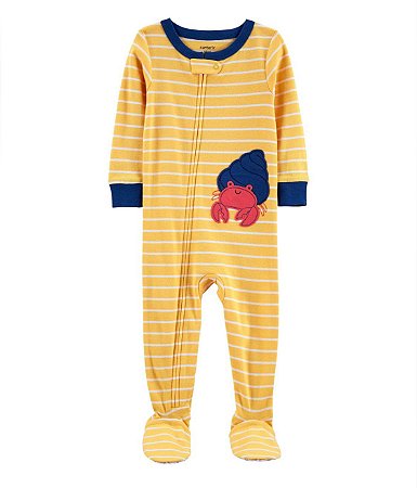 Pijama com pezinho Amarelo Caranguejo - 18m (12 a 18 meses) - Carter's