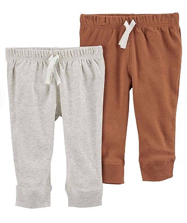 2 Calças Cinza/Marrom - 12m (9 a 12 meses) - Carter's