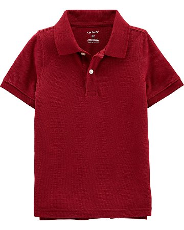 Camiseta Polo Vinho - 3T (3 a 4 anos) - Carter's