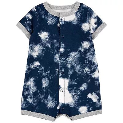Romper Tie Dye Azul - 6m (3 a 6 meses) - Carter's