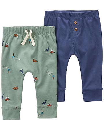 Kit 2 Calças Dino Verde/Azul - RN - Carter's