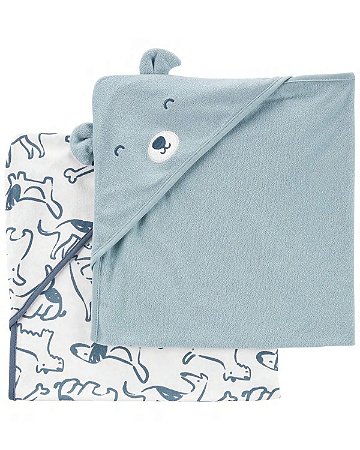 Kit 2 Toalhas Cachorro Azul - Carter's