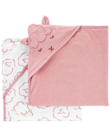 Kit 2 Toalhas Ovelha Rosa - Carter's