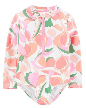 Macacão UV Rosa/Laranja - 3T (3 a 4 anos) - Carter's