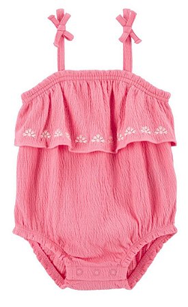 Body Alcinha Rosa Babados 24m 18 a 24 meses Carter s