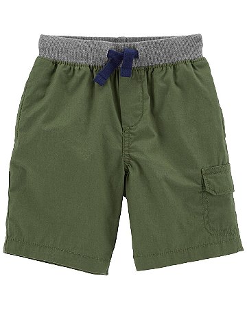 Bermuda Verde Musgo cós cinza - 3T (3 a 4 anos) - Carter's