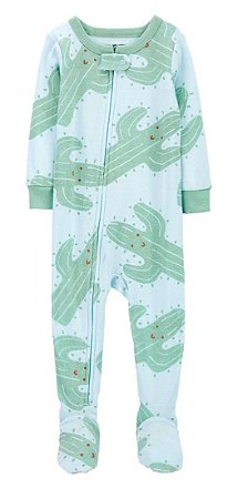 Pijama com pezinho Verde Cactos - 3T (3 a 4 anos) - Carter's