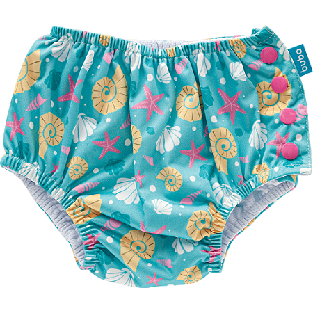 Biquíni de Banho com fralda reutilizável Conchas - P - Buba