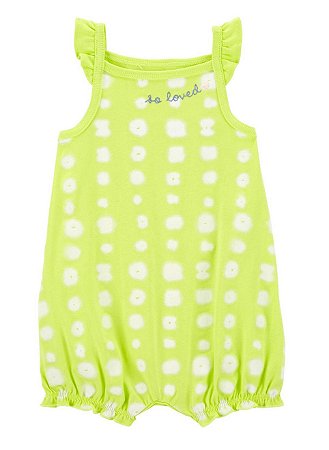 Romper Verde Lima So Loved - 3m (1 a 3 meses) - Carter's
