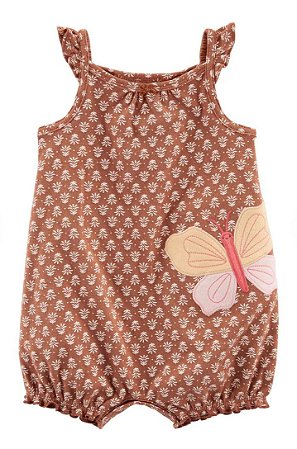 Romper Marrom Borboleta - 18m (12 a 18 meses) - Carter's