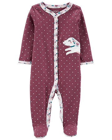 Pijama com pezinho Cachorro Roxo - 18m (12 a 18 meses) - Carter's