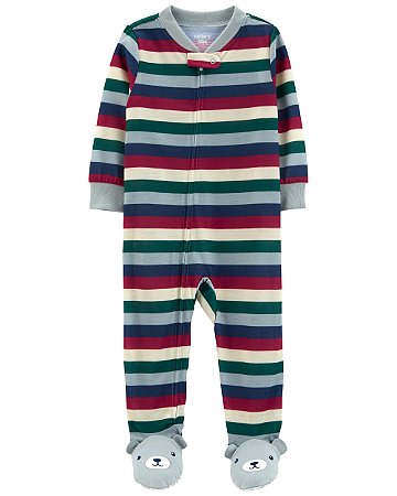 Pijama com pezinho Listrado - 2T (2 a 3 anos) - Carter's