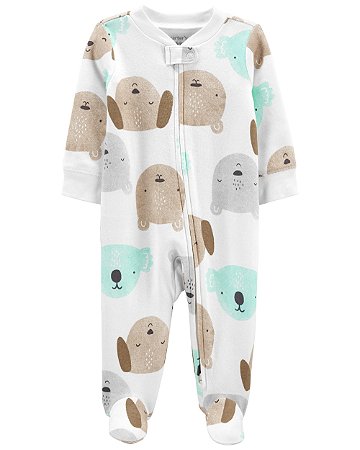 Pijama com pezinho Dog Verde Claro - 6m (3 a 6 meses) - Carter's