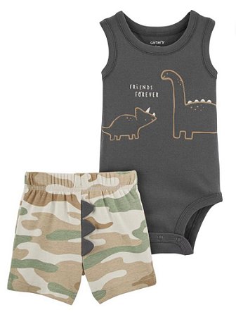 Conjunto 2 Peças Dino Exército - 12m (9 a 12 meses) - Carter's