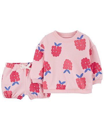 Conjunto 2 Peças Moletom Morango - 3T (3 a 4 anos) - Carter's