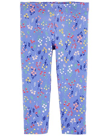 Calça Legging Azul Florida - 12m (9 a 12 meses) - Carter's