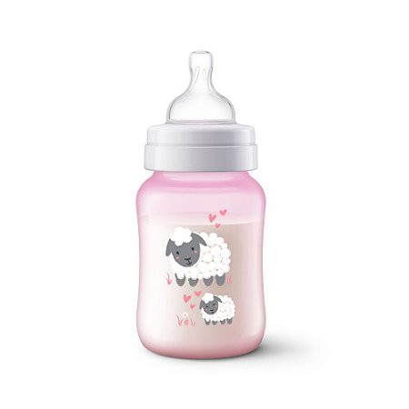 Mamadeira Anti Colic 260 ml Rosa Ovelha - Philips Avent