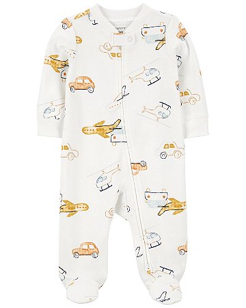 Pijama com pezinho Avião/Helicóptero - 3m (1 a 3 meses) - Carter's