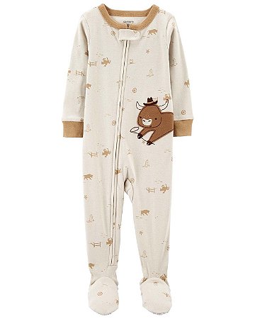 Pijama com pezinho Touro Marrom - 24m (18 a 24 meses) - Carter's