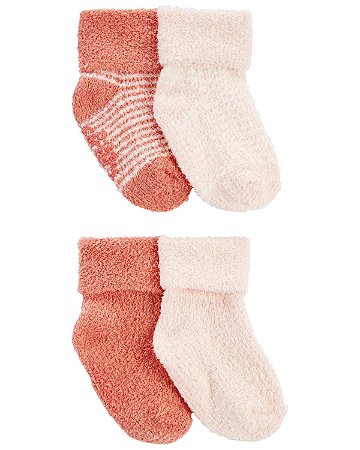 Kit 4 Meias Rosa - 12 a 24 meses - Carter's