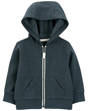 Casaco Moletom Azul Petróleo - 9m (6 a 9 meses) - Carter's