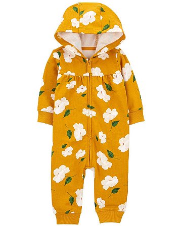 Macacão Floral Amarelo - 6m (3 a 6 meses) - Carter's