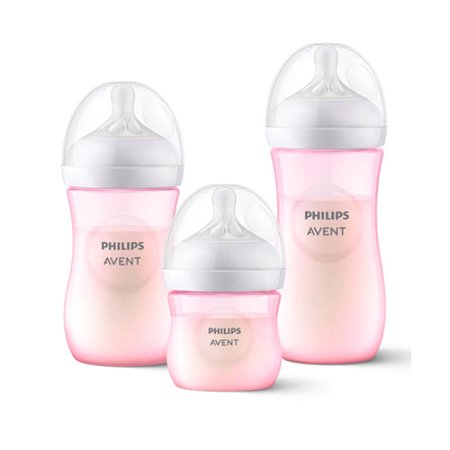 Kit Mamadeira Pétala 3.0 125ml + 260ml + 330ml Rosa - Philips Avent