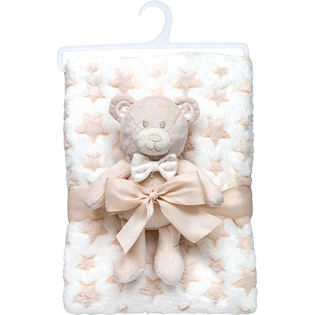 Mantinha com Ursinho soninho Bege - Buba