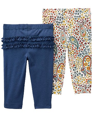 Kit 2 Calças Azul/Colorida - 18m (12 a 18 meses) - Carter's