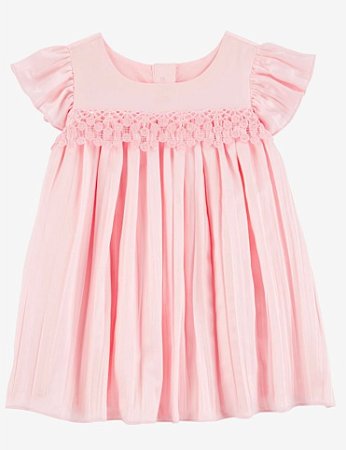 Vestido Plissado Rosinha - 24m (18 a 24 meses) - Oshkosh