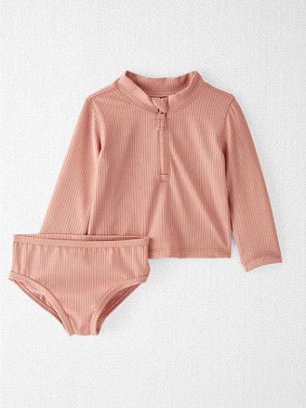 Conjunto UV Canelado Rose - 9m (6 a 9 meses) - Little Planet