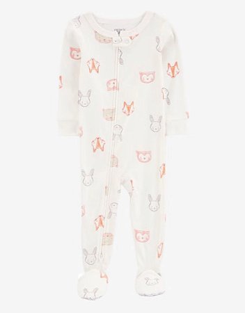 Pijama com pezinho Raposa/Coruja/Coelho - 24m (18 a 24 meses) - Carter's