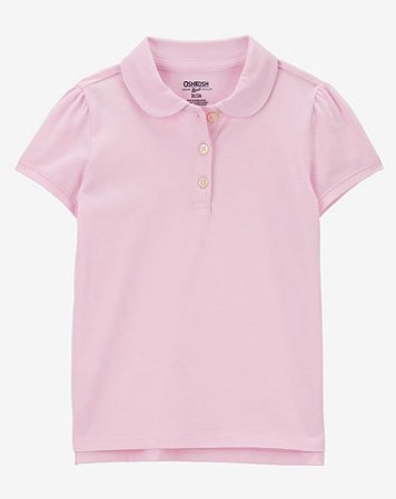 Camisa Polo Feminina Rosinha - 2T (2 a 3 anos) - Carter's