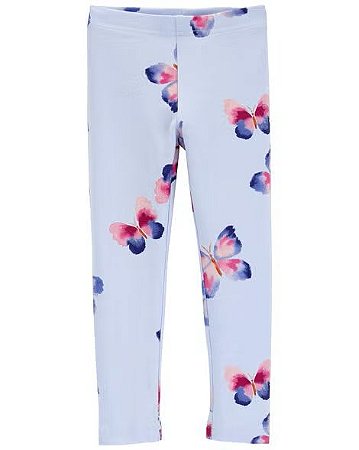 Calça Legging Azul Borboleta - 3T (3 a 4 anos) - Carter's