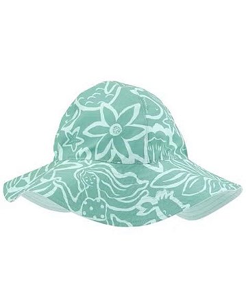 Chapéu UV Dupla Face Verde Flor - 2 a 4 anos - Carter's